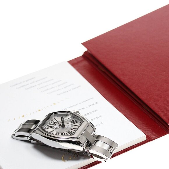 CARTIER Roadster W62032X6 GMT Silver Dial Automatic Men's Watch_866592 - Picture 1 of 8